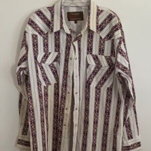 Walls White and Brown Casual Button down ranch